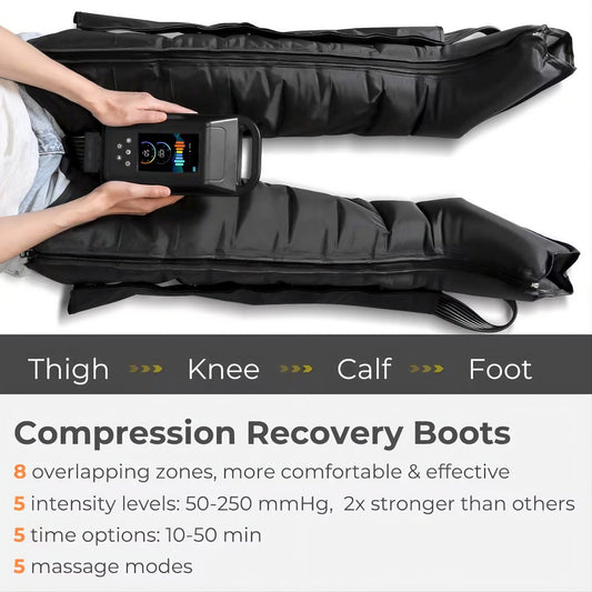 Air Compression Boots for Full Leg Massage and Fast Recovery